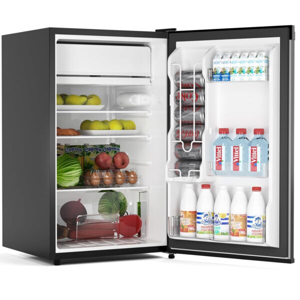 GarveeLife Mini refrigerador con congelador de 4.3 pies cúbicos, refrigerador de una sola puerta con termostato ajustabl