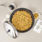Restaurantware Arrocera comercial 60 tazas de acero resistente calentador de arroz industrial con interior antiadherente