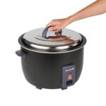 Restaurantware Arrocera comercial 60 tazas de acero resistente calentador de arroz industrial con interior antiadherente