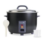 Restaurantware Arrocera comercial 60 tazas de acero resistente calentador de arroz industrial con interior antiadherente