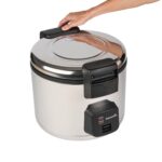 Restaurantware Arrocera comercial 70 tazas de acero resistente calentador de arroz industrial con interior antiadherente