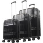 Juego de Maletas Martha Stewart The Bedford WTFL0011-001 Rígidas 3 Piezas Negro con Ruedas Giratorias