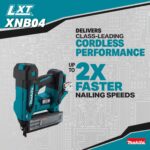 Makita XNB04Z 18V LXT® Clavadora inalámbrica de iones de litio sin escobillas de 2 pulgadas, 18 Ga., solo herramienta