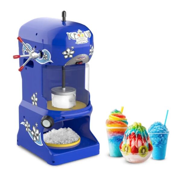 Great Northern Shaved Ice Machine, Slushie Maker with Stainless Steel Blades for Frozen Drinks, Blue