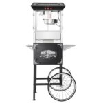 6035 Great Northern Black Antique Style 8oz Popcorn Popper Machine withCart, 8 Ounce