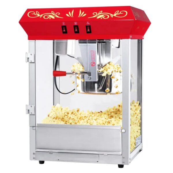 6097 Great Northern Popcorn Red Foundation Popcorn Popper Machine Cart, 8 Ounce