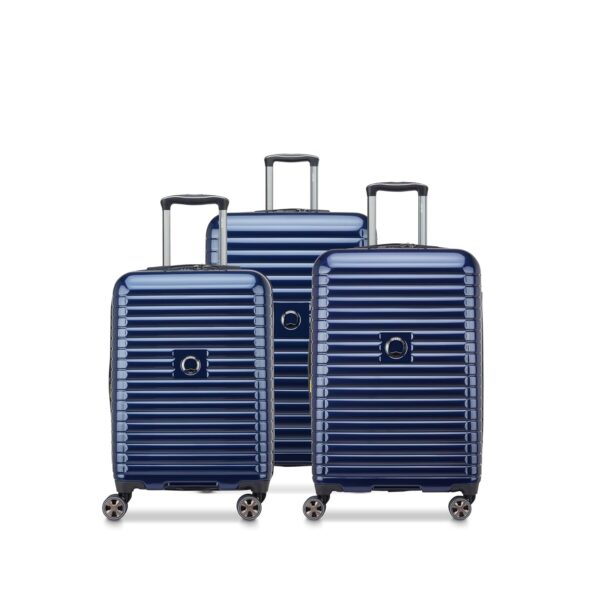 Maleta Delsey Paris Cruise 3.0 Hardside Juego de 3 Piezas Azul Marino Policarbonato Ruedas Giratorias