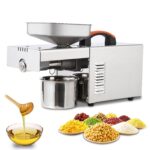 EliteEdge Máquina de prensa de aceite de acero inoxidable de 900 W, extractor automático de aceite de prensa en frío par