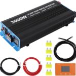 Inversor de Corriente EliteEdge Modelo 1 Onda Sinusoidal Pura 3000 W 12V a 120V con Pantalla LCD y Control Remoto