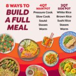 Instant Pot Cocina múltiple 8 en 1 de doble acción con temporizador inteligente Serve Together™, olla a presión de 4 cua