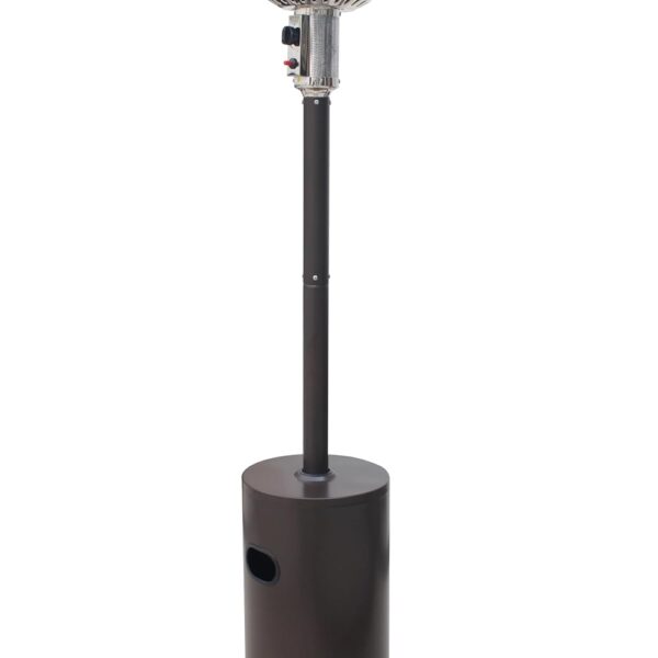 Calentador de Patio BTExpert AM5319 50000 BTU Acero Inoxidable Doble Capa Bronce con Ruedas