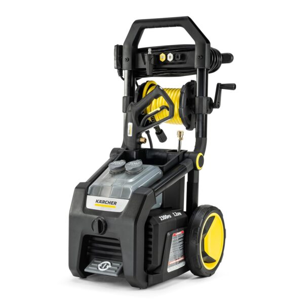 Lavadora a Presión Kärcher K2300PSB Eléctrica 2300 PSI 1.2 GPM con Carrete de Manguera y Tanque de Detergente