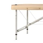 Mesa de Masaje Portátil Master Massage 10612AQ 28 Pulgadas Marco de Aluminio Altura Ajustable Tapicería Crema