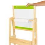 Caballete de Arte para Niños Humble Crew PB133 Doble Cara con Organizador de 12 Cubos Verde