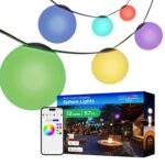 Tira de Luces LED Enbrighten Vibe Sphere 85976 72.5 Pies 12 Esferas de 6 Pulgadas RGBWIC WiFi Impermeable Compatible con