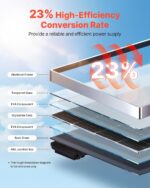 Panel Solar Monocristalino VEVOR 200W IP65 Marco de Aluminio Negro