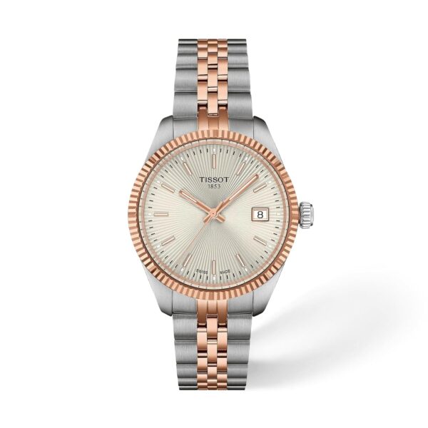 Reloj Tissot Ballade para mujer T1562102203101 caja de acero inoxidable esfera plateada movimiento de cuarzo suizo diáme