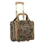 Bolsa para debajo del asiento London Fog Mayfair 15 pulgadas Cachemira de arena negra Poliéster