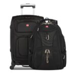 Set de Viaje SwissGear 628320911 Maleta Sion Softside Expandible 21 Pulgadas y Mochila ScanSmart 1900 17 Pulgadas Negro