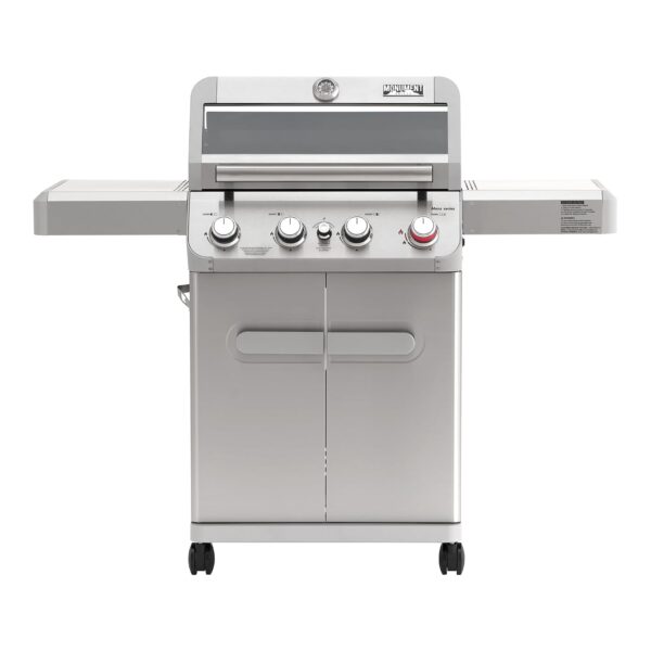 Parrilla de Gas Propano Monument Grills M410MBZ Acero Inoxidable 4 Quemadores 39000 BTU 570 Pulgadas Cuadradas de Cocció