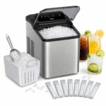 Typhur Máquina de hielo rápida con pepitas de 35 libras/24 horas, potente bomba autolimpiante con limpiador de 8 unidade