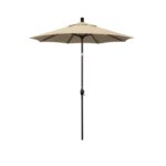 Paraguas de Patio California Umbrella AMZSPT608117-5422 Redondo de Aluminio 6 Pies Beige Tela Sunbrella