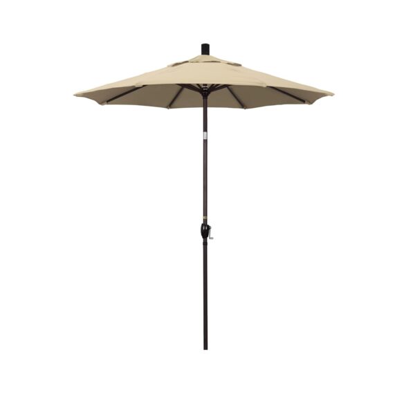 Paraguas de Patio California Umbrella AMZSPT608117-5422 Redondo de Aluminio 6 Pies Beige Tela Sunbrella