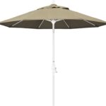 Sombrilla California Umbrella AMZSCUF908170-5476 9 Pies Redonda Poste Aluminio Costillas Fibra de Vidrio Tela Sunbrella