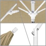 Sombrilla California Umbrella AMZSCUF908170-5476 9 Pies Redonda Poste Aluminio Costillas Fibra de Vidrio Tela Sunbrella