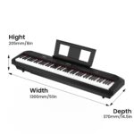 Piano digital de 88 teclas con acción de martillo pesado, teclado eléctrico portátil de tamaño completo para principiant