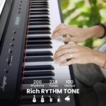 Piano digital de 88 teclas con acción de martillo pesado, teclado eléctrico portátil de tamaño completo para principiant