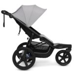 Delta Children - Jeep PowerGlyde Pro Jogging Stroller - 1-Step Back Brake & Hand Deceleration Disc Brakes for Speed Cont