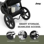 Delta Children - Jeep PowerGlyde Pro Jogging Stroller - 1-Step Back Brake & Hand Deceleration Disc Brakes for Speed Cont