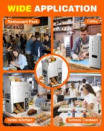 WantJoin Commercial Burger Machine - 1000 Slices/H, Automatic Commercial Conveyor Toaster, Pro EGO Temp Control Vertical