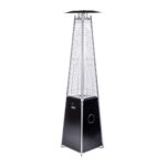 Calentador de Patio ALPEN Patio Heater 40000 BTU Propano Tubo de Vidrio de Cuarzo con Ruedas Negro
