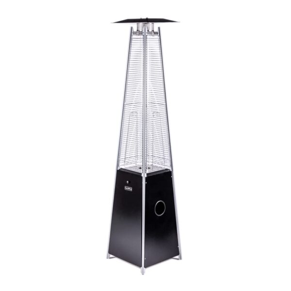 Calentador de Patio ALPEN Patio Heater 40000 BTU Propano Tubo de Vidrio de Cuarzo con Ruedas Negro