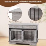 Mueble Jaula para Perros IDEALHOUSE ACmex1tlpHqzQMxxhSLNZQbnydG 47 Pulgadas Madera y Hierro con 2 Cajones 4 Puertas Colo