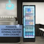 PROTECH CDM-600BW Refrigerador comercial comercial – Enfriador de exhibición de bebidas de 6.0 pies cúbicos con certific