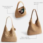 Bolso Bandolera Coach Brooklyn 39 CDU76 B4/NA Rafia Natural