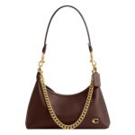 Bolso de Hombro Coach Juliet 25 CDZ64 Cuero Glovetanned Color Latón Arce