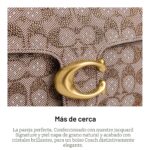 Bolso de Hombro Coach Tabby 26 Crystal Signature CDZ34 Jacquard y Cuero Napa con Cristales Color Latón/Seta