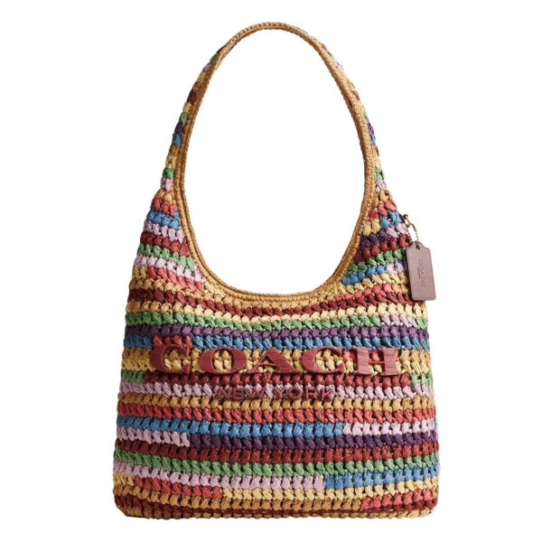 Bolsa de Hombro Coach Brooklyn 34 en Paja Multicolor Modelo CDZ40 B4L38