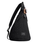 Bolso Bandolera Coach Lachlan CDV01 Nailon Cuero Negro para Hombre