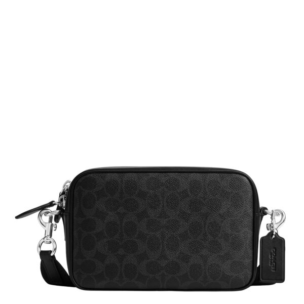 Bolsa Coach para Cámara de Radio CDV24 Negro Lienzo Signature con Cuero de Becerro