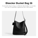 Bolsa Coach Bleecker Bucket Bag 36 CDU83 Cuero Negro con Correa Ajustable