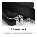 Bolso Cruzado Coach Clinton CEB31 Lona Signature y Piel Negro