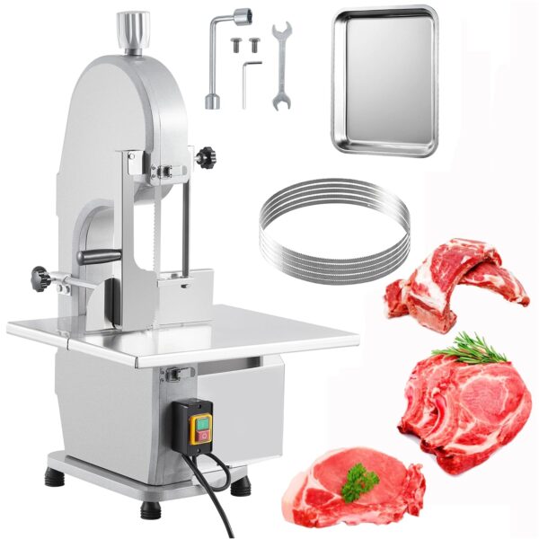 Máquina eléctrica de sierra de hueso de 1500 W, grosor de corte de 0.16 a 7.09 pulgadas, cortador de carne congelada con