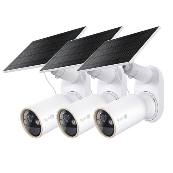 Tapo MagCam - Cámara de seguridad inalámbrica 4K para exteriores, alimentación de batería con montaje solar, montaje mag