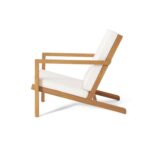 Juego de Bistró Merax BistroSet26010502 3 Piezas Sillas Adirondack Madera de Acacia Cojines Resistentes al Agua Color Te
