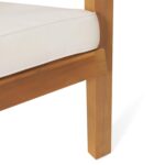 Juego de Bistró Merax BistroSet26010502 3 Piezas Sillas Adirondack Madera de Acacia Cojines Resistentes al Agua Color Te